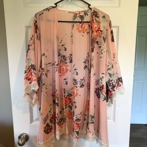 Light Pink Floral Kimono
